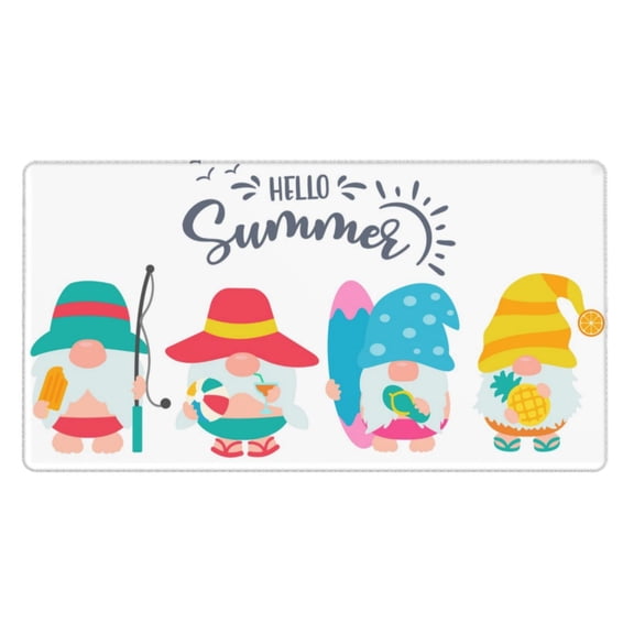 Xecao Gnomes Summer for Waterproof Mouse Pad - Extended Contour Mouse Mat, Large Gaming Mousepad Laptop Keyboard Mat with Non-Slip Rubber Base