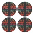 thumbnail image 1 of Xecao Go Surfer for MDF Cork Coaster 4 Pcs,Drink Coasters,Suit for House Warming Gifts New Home ,Coffee Table Decor-Round Shape, 1 of 7
