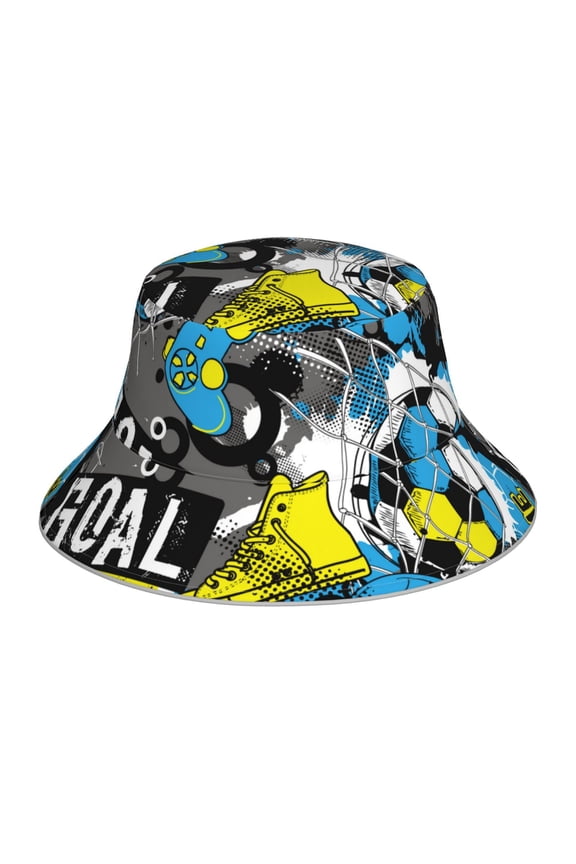 Goal Time Print Men and Women Night Reflective Hat Runner Cap Visor Bucket Hat Boonie Cap