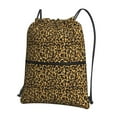 thumbnail image 1 of Xecao Gold Glitter Leopard for Drawstring Bags,Pull String Backpack Bags,String Bag Sackpack, 1 of 6