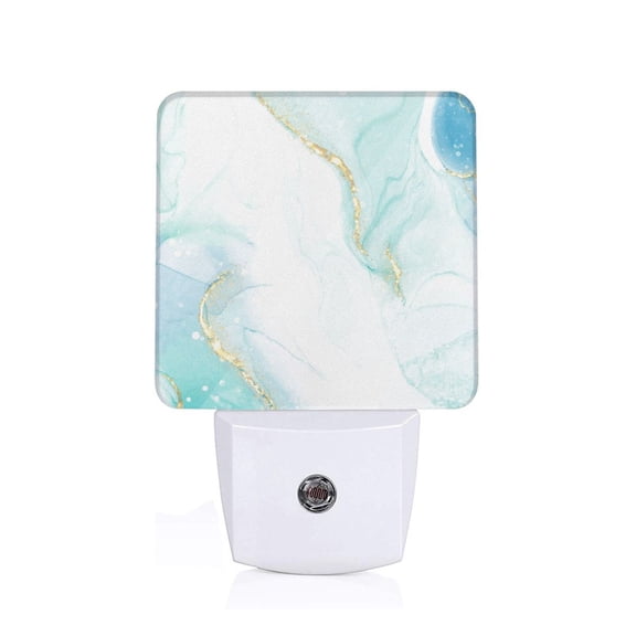 Xecao Gold Lines Marble Watercolor for Night Light - a Wall-mounted LED Fixture with A Dusk-to-dawn Sensor, Ideal for Bedrooms, Bathrooms, Hallways, and Kitchens-US