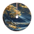 thumbnail image 1 of Xecao Golden Fantasy Landscape Pattern Christmas Tree Skirt Round Xmas Tree Mat Base Cover for Holiday Home Decorations-36", 1 of 6