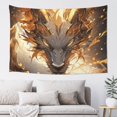 thumbnail image 1 of Xecao Golden Horned White Dragon Print Tapestry, Wall Hanging Room Funny Decor, Backdrop Room Decor for Bedroom Living Room dormitory, 1 of 8