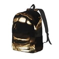 thumbnail image 1 of Xecao Golden Lips Modern Sculpture for Canvas College Laptop Backpack, a Durable Rucksack for Both Men and Women, ideal for travel, school, and daily use Bag-Medium, 1 of 5