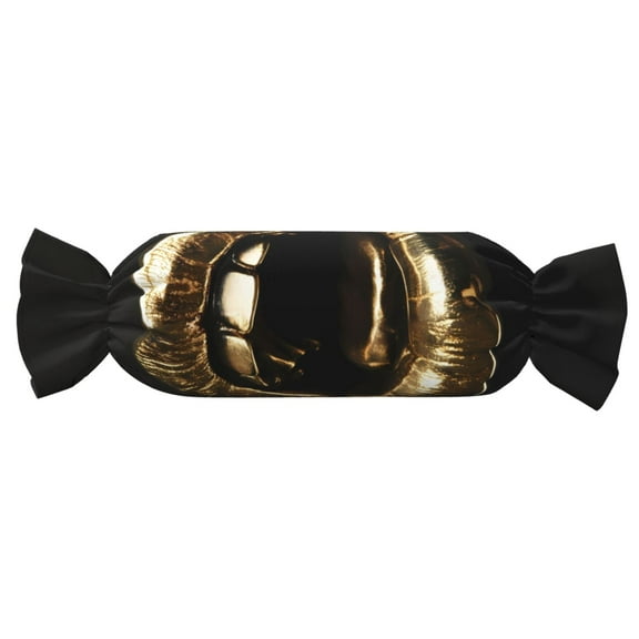 Xecao Golden Lips Modern Sculpture Print+Candy-Inspired Plush Pillow for Men Women Suitable for Beds, Sofas, Game Rooms Drawstring Closure