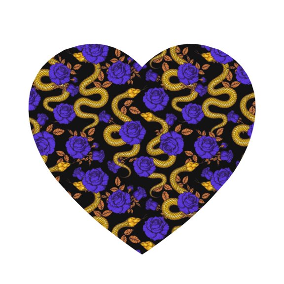 Xecao Golden Snake And Purple Rose for Fridge Magnets - Fun Decorative Refrigerator Magnets, Cute and Soft for Stylish Kitchen Accents