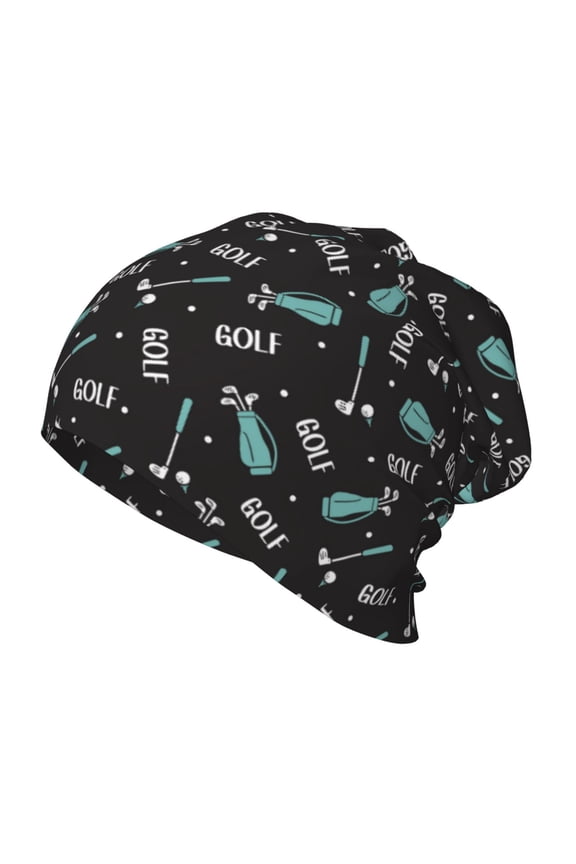 Golf Bags And Balls Print Beanie Hat Toddler Girls Boys, Baby Hats Winter Warm Knitted Thermal, Kids Winter Caps