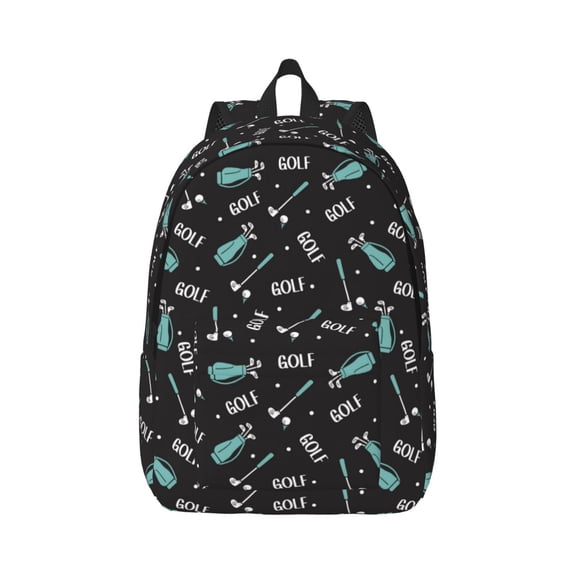 Xecao Golf Bags And Balls for Canvas College Laptop Backpack, Durable Rucksack Travel Notebook Bag School Backpack Book Bag for Men Women