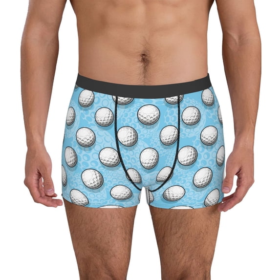 Xecao Golf Balls 1 Print Men's Underwear Boxer Briefs Pack - Your ComfortSoft, Moisture-Wicking, and Breathable Choice for Men's Underwear-XX-Large