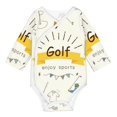 thumbnail image 1 of Xecao Golf Icons And Golfer Print Baby unisex-baby Cotton Long-sleeve Bodysuits-12 Months, 1 of 6