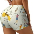 thumbnail image 1 of Xecao Golf Icons And Golfer Print Workout Shorts for Women Soft Smooth Gym Yoga Scrunch Active Tennis Workout Running Shorts-Small, 1 of 8