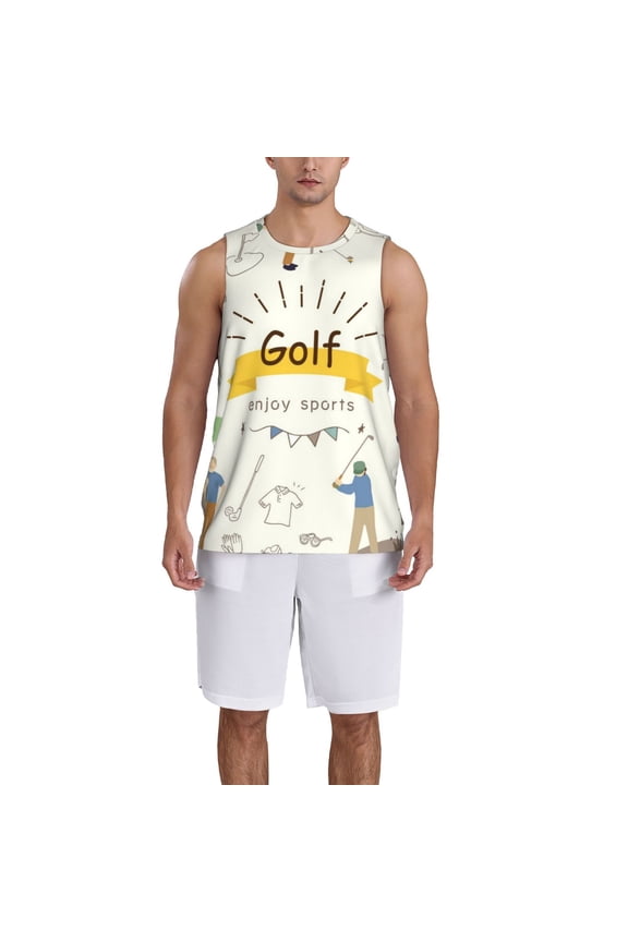 Golf Icons And Golfer print basketball shirt for both men and women, a unisex basketball jersey perfect for theme parties-3X-Large