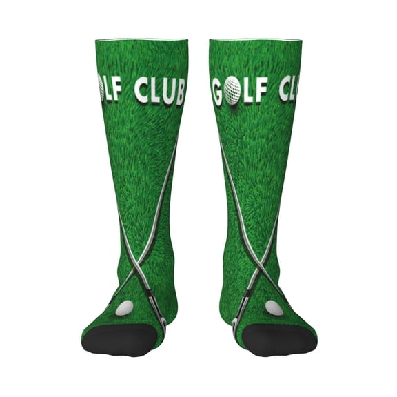 Xecao Golf Sport Club Print Compression Socks for Both Men And Women for Running, Travel, Flight, Nurse