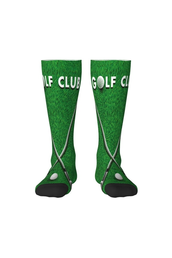 Golf Sport Club Print Compression Socks for Both Men And Women for Running, Travel, Flight, Nurse