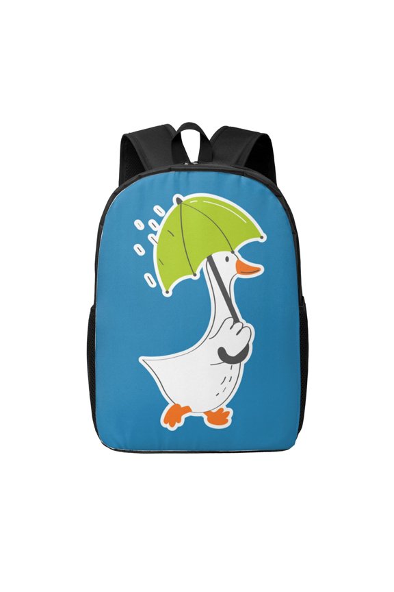 Goose Holding an Umbrella print Travel Backpack, Large Computer Backpack for Men Women, College School Rucksack Book Bag