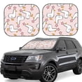 thumbnail image 1 of Xecao Goose Queen for Foldable Car Sun Shades (2-Pack) offer sun protection with an easy-fold design for convenient windshield shading., 1 of 7