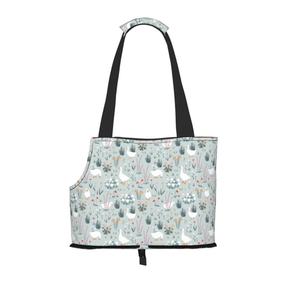 Xecao Goose and Doodle Flowers for Cat Carrier Small Dog Handbag: The Ideal Travel Companion for Your Pet