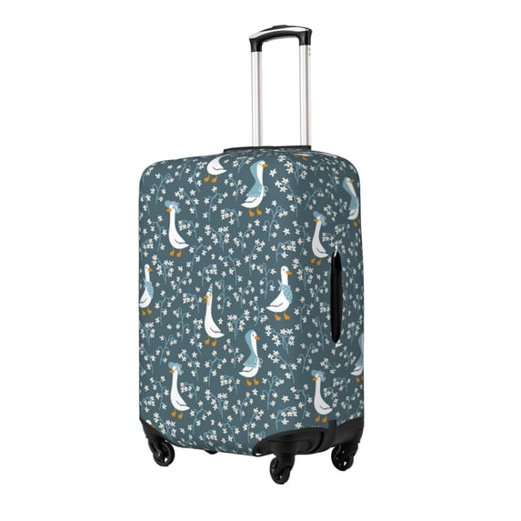 Xecao Goose with meadow flowers Elastic Luggage Cover, with double-sided print , is perfect for travel, business, and daily use-X-Large