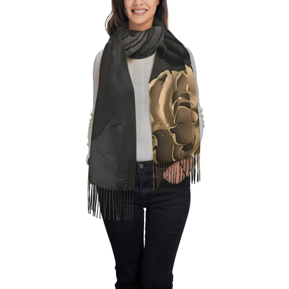 Xecao Gothic Raven Portrait Pattern Womens Winter Scarf Fall Scarf Oversized Large Scarf for Women Warm Shawl Wrap