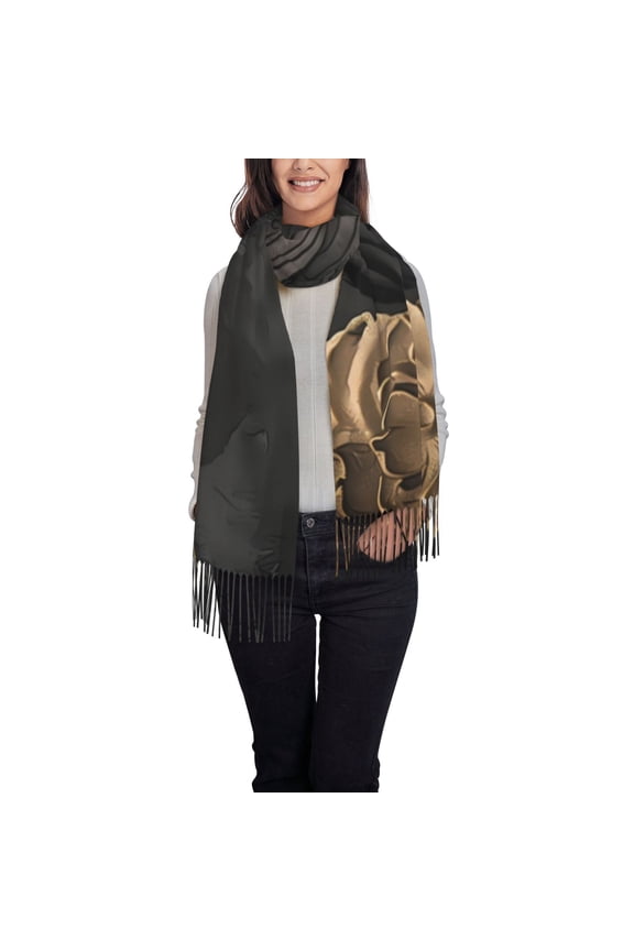 Gothic Raven Portrait Pattern Womens Winter Scarf Fall Scarf Oversized Large Scarf for Women Warm Shawl Wrap