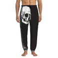 thumbnail image 1 of Xecao Gothic Skull Drape Print Active Tech Joggers for Men, Mens Sweatpants Lounge Pants with Pockets-Small, 1 of 5