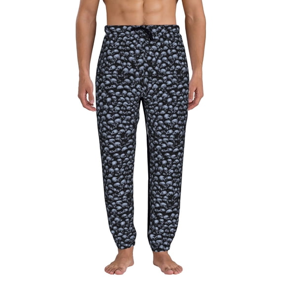 Xecao Gothic Skull Print Active Tech Joggers for Men, Mens Sweatpants Lounge Pants with Pockets-3X-Large