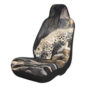 MZERSE 2 Pack Car Seat Headrest Covers Snow Leopard MZERSE 2 Pack Car Seat Headrest Covers Snow Leopard