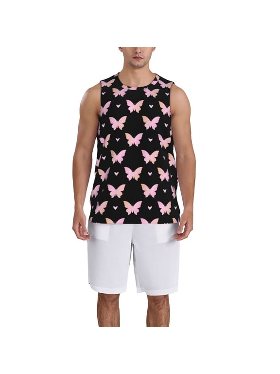 Gradient Butterfly print basketball shirt for both men and women, a unisex basketball jersey perfect for theme parties-Medium