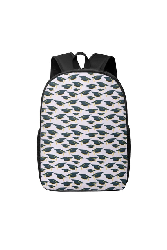 Graduation Hats print Travel Backpack, Large Computer Backpack for Men Women, College School Rucksack Book Bag