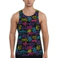 thumbnail image 1 of Xecao Graffiti Art Men's Tank Top Workout Quick Dry Sleeveless Gym Jogging Muscle Shirts Summer Swim Beach Tops, 1 of 9