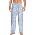 thumbnail image 1 of Xecao Gray White Floral Men's Straight Lounge Pajama Pants: The Ultimate in Comfortable Sleepwear, 1 of 9