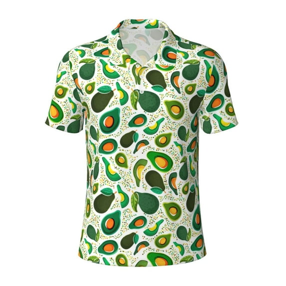 Xecao Green Avocado (2) for Mens' Casual Short Sleeve Button-Down Polo Shirts for a Classic Golf Look