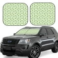 thumbnail image 1 of Xecao Green Avocado for Foldable Car Sun Shades (2-Pack) offer sun protection with an easy-fold design for convenient windshield shading., 1 of 7