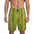thumbnail image 1 of Xecao Green Bamboo Fence Print Men's Sleepwear Shorts Pajama Bottom Lounge Short ,Nightwear with Convenient Pockets for Relaxed Home Wear-, 1 of 6