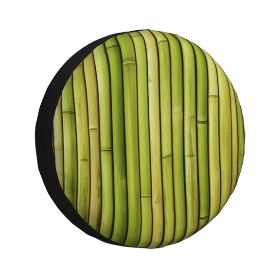 Xecao Green Bamboo Fence for Tire Covers,Wheel Tire Cover Waterproof, Dust-Proof, And Universally Fitting for Cars,Trailers, SUVs-14 inch