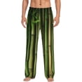 thumbnail image 1 of Xecao Green Bamboo Fence1 Print Men's Straight Lounge Pajama Pants - The Ultimate in Comfortable Sleepwear-Large, 1 of 6