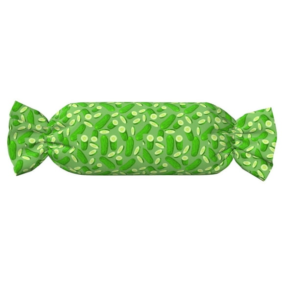 Xecao Green Cucumber Print+Candy-Inspired Plush Pillow for Men Women Suitable for Beds, Sofas, Game Rooms Drawstring Closure