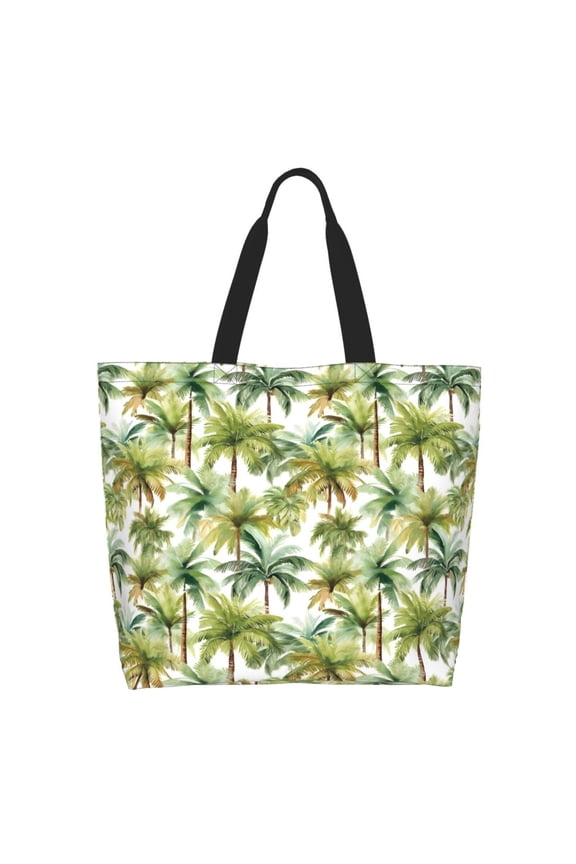 Green Hawaii Palms for Tote Bag for Women, Tote Shoulder Bag with a littlw pocket and Handbag for Travel, Work