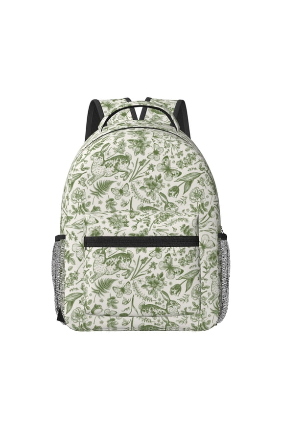 Green Rabbit Travel Backpack: A spacious, stylish computer backpack ideal for men and women, perfect for college, school, or daily travels