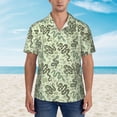 thumbnail image 1 of Xecao Green Snake print Hawaiian shirt - a stylish short-sleeve button-down for men, perfect for casual beach and tropical outings., 1 of 9