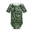 thumbnail image 1 of Xecao Green Snakeskin Pattern Baby Climbing Bodysuit Short Sleeve Onesie Unisex 0-12 Months Baby Shirt Newborn Outfits Crotch snap design-6 Months, 1 of 6