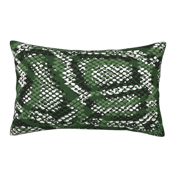 Xecao Green Snakeskin for Decorative Throw Pillow Case for Couch,Sofa or Bed Set,Pillow Cover for Sofa Home Decor Ideal Gift-14"x20"