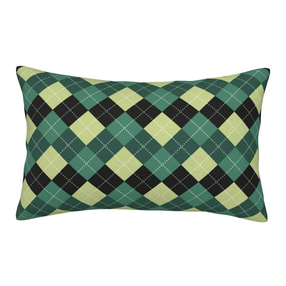 Xecao Green Squares for Decorative Throw Pillow Case for Couch,Sofa or Bed Set,Pillow Cover for Sofa Home Decor Ideal Gift-20"x30"