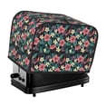 thumbnail image 1 of Xecao Green Tropical Leaves Print 2 Slice Toaster Cover with Pockets, Small Appliance Cover, Dust and Fingerprint Protection, Machine Washable, 1 of 7