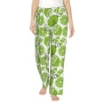 thumbnail image 1 of Xecao Green Various Lemons Women's Straight Lounge Pajama Pants: The Epitome of Relaxed Sleepwear, 1 of 9