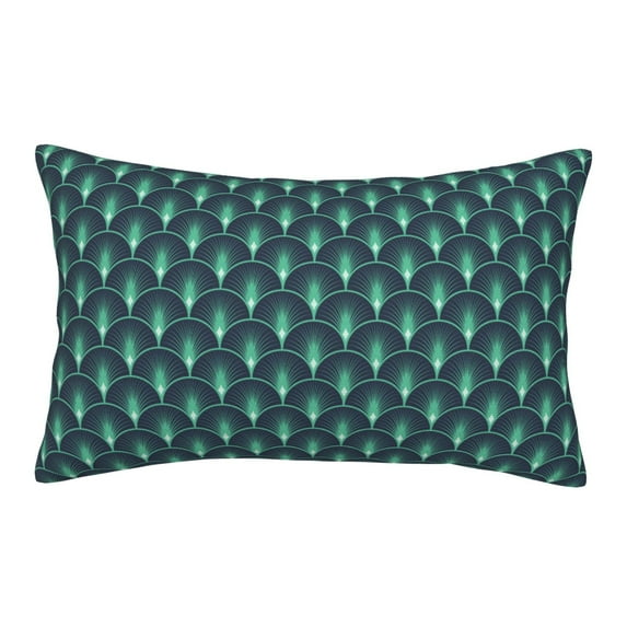 Xecao Green Vintage Peacock for Decorative Throw Pillow Case for Couch,Sofa or Bed Set,Pillow Cover for Sofa Home Decor Ideal Gift-14"x20"