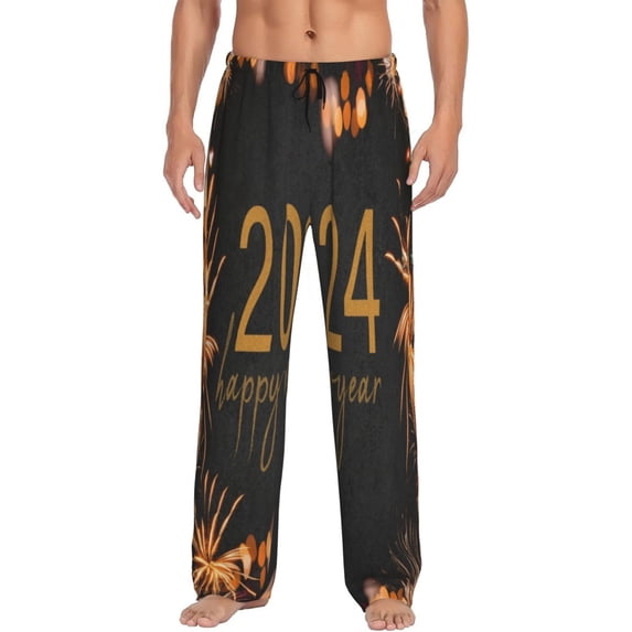 Xecao HAPPY NEW YEAR 2024 Men's Straight Lounge Pajama Pants: The Ultimate in Comfortable Sleepwear