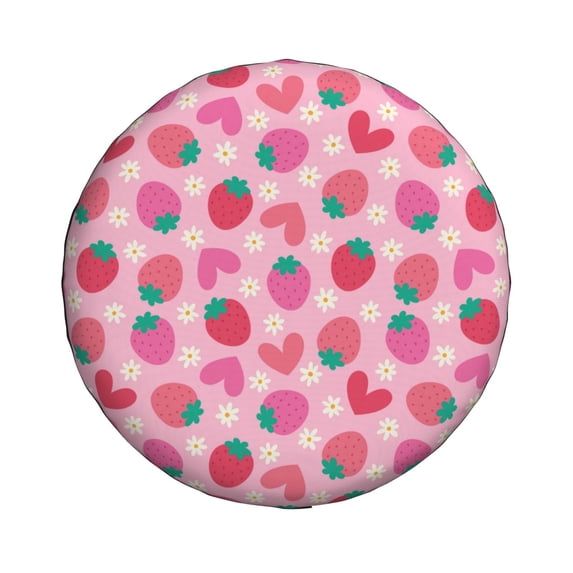 Xecao Haear Strawberry for Tire Covers: Waterproof, dust-proof, and universally fitting for trailers, SUVs