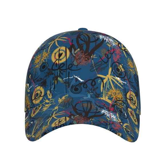 Xecao Halloween Elements for Baseball Cap: Unisex, crafted from classic polyester twill fabric, featuring a soft unconstructed design