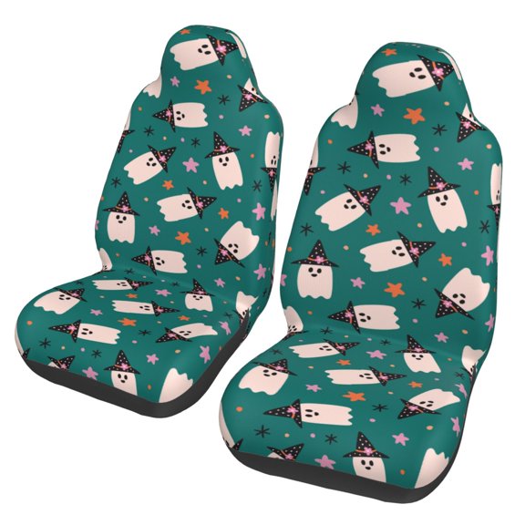 Xecao Halloween Ghosts Print Car Seat Cover in That Fits Most Cars, Vans, SUVs, and Trucks.